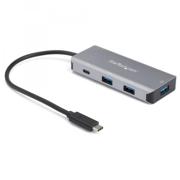 StarTech.com Hub USB C a 4 porte con 3x USB A e 1x USB C - Hub USB SuperSpeed 10Gbps USB Type-C 3.1/3.2 Gen 2 - Alimentato tramite USB - Adattatore compatto da USB tipo C a USB Hub per portatili/pc -