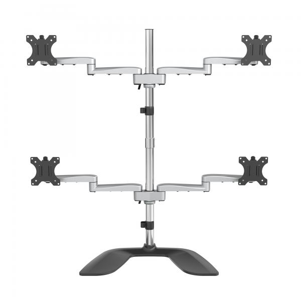 StarTech.com Supporto per Quattro Monitor - Braccio Articolato - Acciaio e Alluminio (QUAD MONITOR STAND DESK MOUNT - ERGONOMIC VESA MOUNT STAND)
