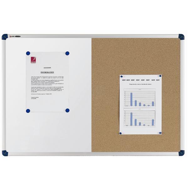 Nobo Lavagna combinata Classic in feltro/acciaio laccato 1200x900 (Nobo 1902258 Classic Combi Felt Steel Noticeboard 1200x900mm)