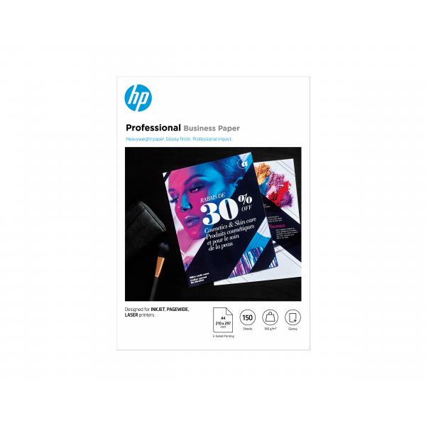 HP Carta lucida Professional Business, 180 g/m2, A4 [210 x 297 mm], 150 fogli (HP PROF BIZ GLS 180G A4 - 150SH FSC PAPER)