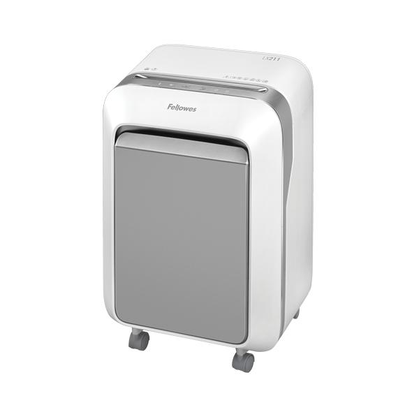 Fellowes LX Series Powershred LX21 distruggi documenti Taglio a frammenti Grigio, Bianco (Powershred LX211 White Shredder [Micro Cut] 230v EU/UK)