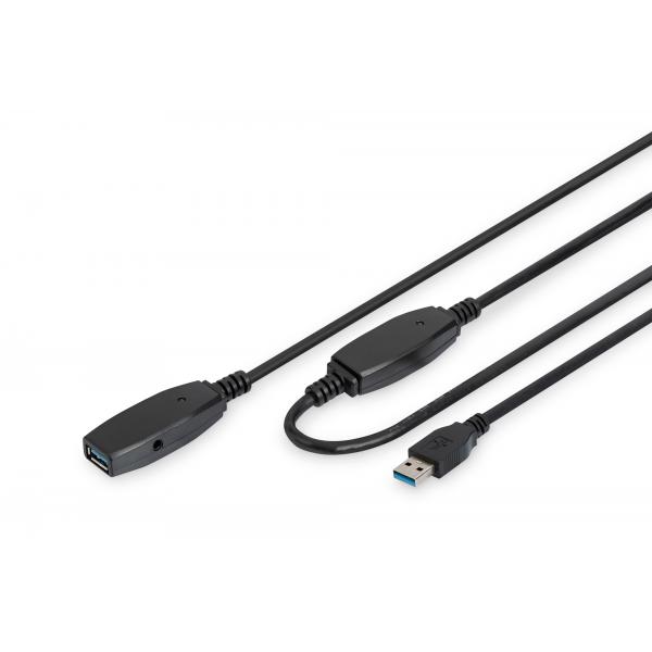 Digitus Cavo di prolunga USB 3.0 attivo, 10 m (ACTIVE USB 30 EXTENSION CBL - LENGTH 10 M)