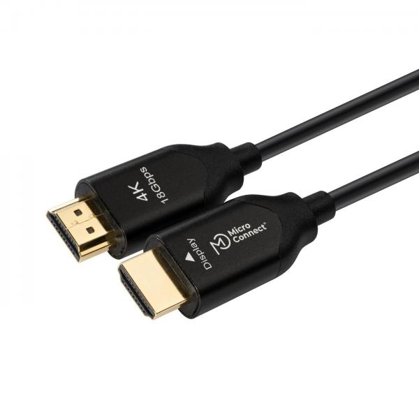 Microconnect HDM191925V2.0OP cavo HDMI 25 m HDMI tipo A [Standard] Nero (Premium High Speed Active - Optic fiber HDMI 2.0 Cable - 25m HDMI 2.0 4K 60Hz,18Gbp Support: YUV4:4:4, EDID/HDCP2.2/HDR/ARC -