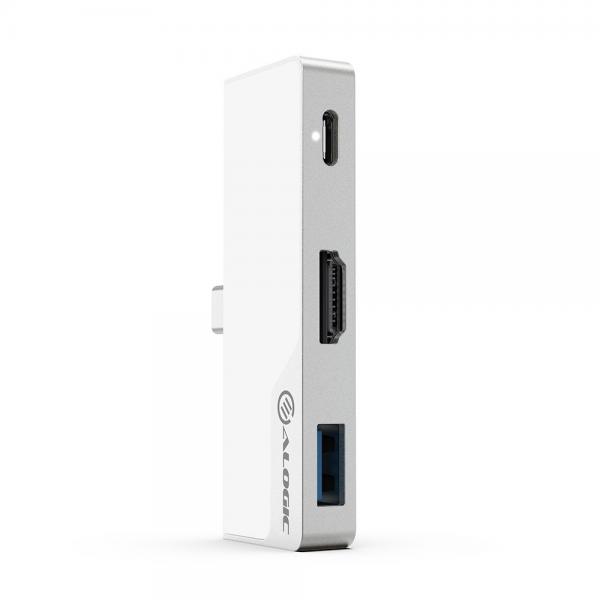 ALOGIC ULDNAMN-UA-SLV replicatore di porte e docking station per laptop Argento (ALOGIC USB-C DOCK NANO MINI - WITH USB-A SILVER _X000D_INPUT:)