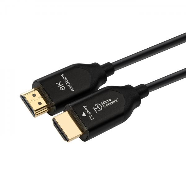 Microconnect HDM191920V2.1OP cavo HDMI 20 m HDMI tipo A [Standard] Nero (Premium Ultra High Speed - Active Optic HDMI 2.1 8K - Cable 20m HDMI 2.1 8K 60Hz, 48Gbps Support: YUV4:4:4, EDID/HDCP2.2/HDR/A