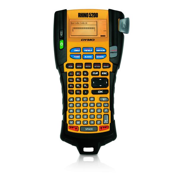 DYMO RHINO 5200 Etichettatrice industriale multiuso § Tastiera ABC § Giallo (DYMO Rhino 5200 - etikettemaskine - S/)