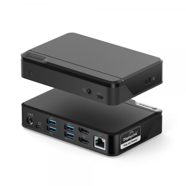 ALOGIC DUTHDPR replicatore di porte e docking station per laptop USB 3.2 Gen 1 [3.1 Gen 1] Type-C Nero (Alogic Universal Twin HD Pro Docking Station with 85W Power Delivery)