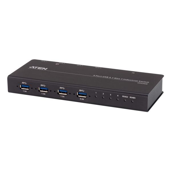 ATEN Switch hub industriale USB 3.2 Gen 1 4 x 4 (4-Port USB 3.1 Gen1 - Industrial Switch - Warranty: 24M)