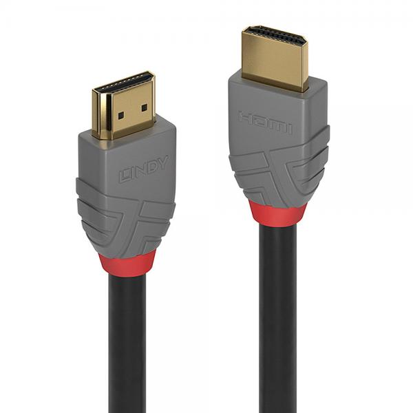 Lindy 36968 cavo HDMI 15 m HDMI tipo A [Standard] Nero, Grigio (15M Standard Hdmi Cablel, - Anthra Line - Warranty: 120M)