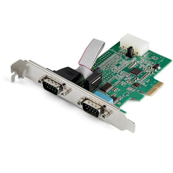 StarTech.com Scheda Seriale PCI Express con 2 Porte - Controller PCIe RS232 - 16950 UART - Scheda Seriale di Espansione DB9 a Profilo Basso - Compatibile Windows e Linux (2 PORT PCI-E RS232 SERIAL CA