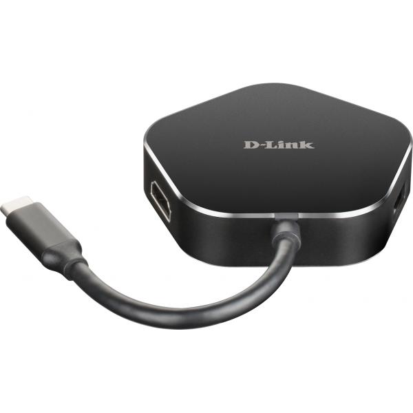 D-Link DUB-M420 replicatore di porte e docking station per laptop Cablato Thunderbolt 3 Alluminio, Nero (D-Link DUB-M420 - dockingstation - USB)