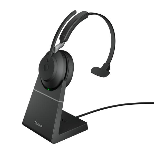 Jabra Evolve2 65 Auricolare Wireless A Padiglione Ufficio USB tipo A Bluetooth Base di ricarica (Jabra Evolve2 65 UC Mono - Headset - on-ear - convertible - Bluetooth - wireless - USB-A - noise isola