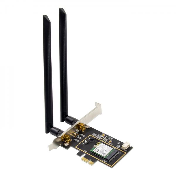Microconnect MC-PCIE-INT7260DUAL scheda di rete e adattatore Bluetooth 3000 Mbit/s (PCIe Intel 7260 Dual-Band - Wireless-N Adapter, Supports - Windows 7 32/64bit, Win8 32/64bit, Win 8.1 32/64bit, Win