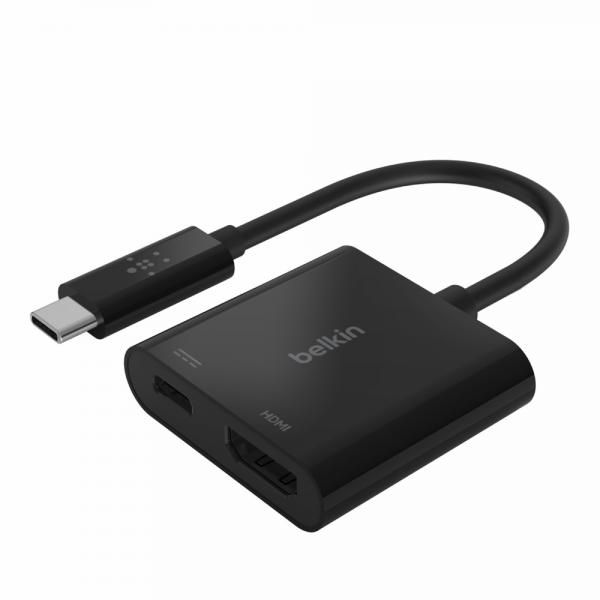 Belkin ADATTATORE DA USB-C A HDMI CON RICARICA POWER 60W (USB-C TO HDMI-ADAPTER 60W - PD BLACK)