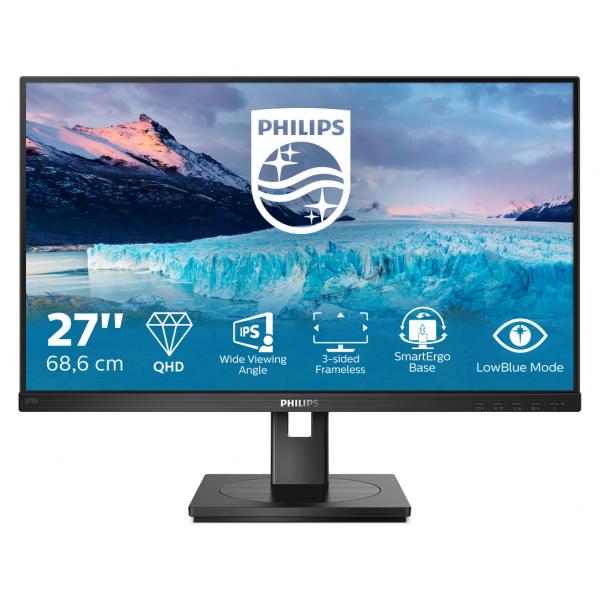 Philips S Line 275S1AE/00 Monitor PC 68,6 cm [27] 2560 x 1440 Pixel 2K Ultra HD LCD Nero (275S1AE 68.6CM 27IN - 2560X1440 16:9 300CD/QM BLACK)
