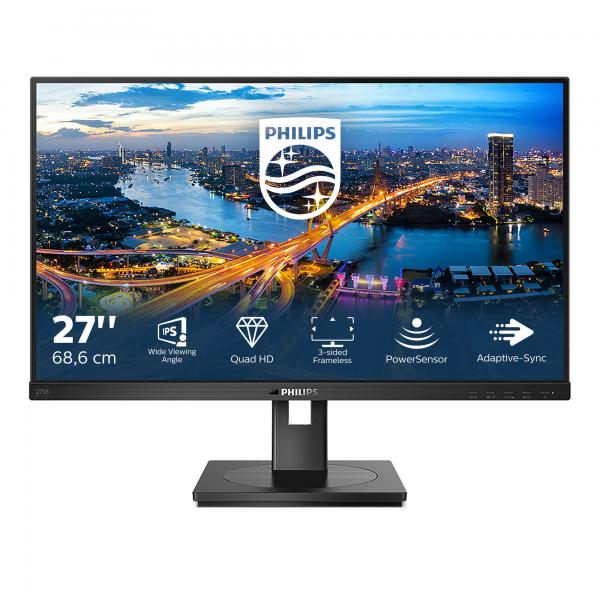 Philips B Line 275B1/00 Monitor PC 68,6 cm [27] 2560 x 1440 Pixel 2K Ultra HD LCD Nero (Philips B Line 275B1 - Monitor a LED - 27 - 2560 x 1440 QHD @ 75 Hz - IPS - 300 cd/m? - 1000:1 - 4 ms - HDMI, D