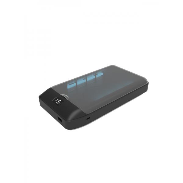 V7 Sterilizzatore UV con ricarica wireless 10W, N° 2 Lampade UV-C, Sterilizzazione al 99.99%. Perfetto per Smarphone fino a 7, chiavi, soldi, mascherine, carte di credito. (MOBILE PHONE STERILIZER 10
