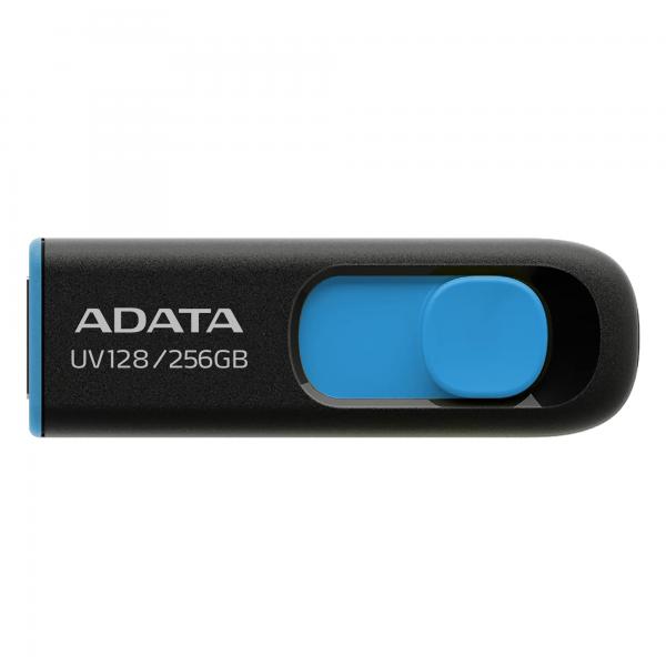 ADATA UV128 unità flash USB 256 GB USB tipo A 3.2 Gen 1 [3.1 Gen 1] Nero, Blu (Adata DashDrive UV128 256GB USB 3.0 Flash Drive, Black and Blue)