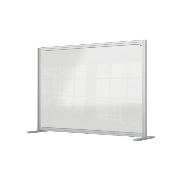 Nobo 1915490 bacheca magnetiche e accessori Grigio, Trasparente (Nobo 1915490 Premium Plus Desk Divider 1400x1000mm Acrylic)