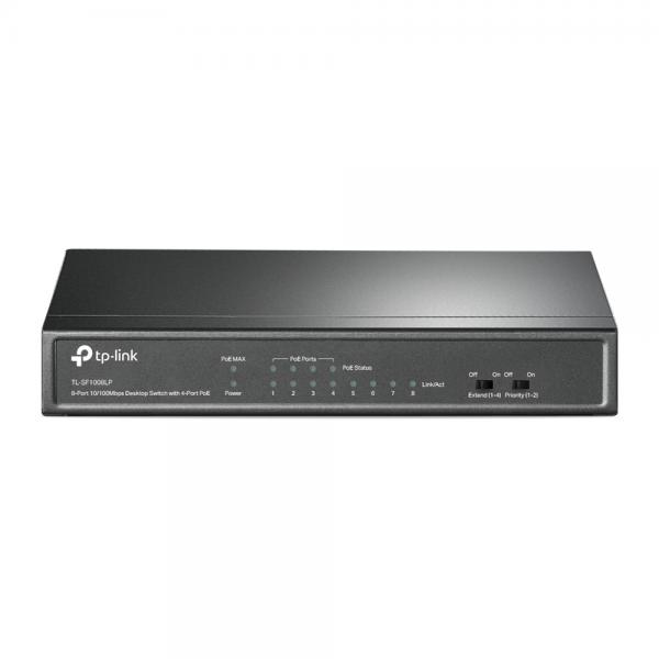 TP-Link TL-SF1008LP switch di rete Non gestito Fast Ethernet [10/100] Supporto Power over Ethernet [PoE] Nero (4-PORT POE FE DESKTOP SWITCH - .)
