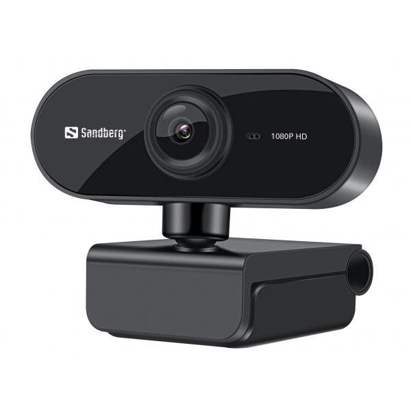 Sandberg USB Webcam Flex 1080P HD (USB Webcam Flex 1080P HD - USB Webcam Flex 1080P HD, 2 - MP, 1920 x 1080 pixels, 30 fps, USB, Black, Clip/Stand - Warranty: 60M)