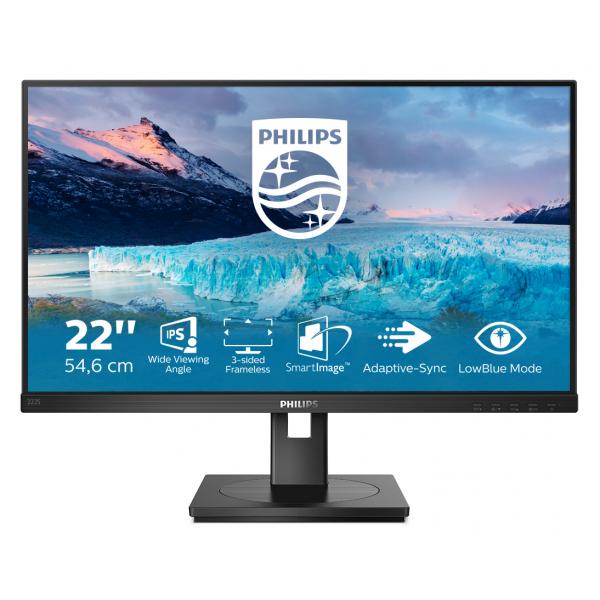 Philips S Line 222S1AE/00 Monitor PC 54,6 cm [21.5] 1920 x 1080 Pixel Full HD LCD Nero (Philips S-line 222S1AE - Monitor a LED - 22 - 1920 x 1080 Full HD [1080p] @ 75 Hz - IPS - 250 cd/m? - 1000:1 -