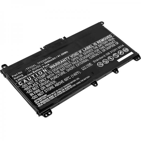 CoreParts MBXHP-BA0089 ricambio per laptop Batteria (Laptop Battery for HP 39.27Wh - 11.55V 3400mAh 39Wh Li-ion - 11.55V 3400mAh Black TPN-Q190, TPN-Q192, TPN-Q191, HSTNN-IB7Y, TF03041XL, - Warranty: