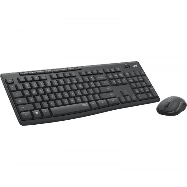 Logitech MK295 Silent (MK295 Silent Wireless Combo - keyboard USB QWERTY US - International Graphite Logitech MK295 Silent Wireless Combo, Full-size [100%], - Warranty: 12M)