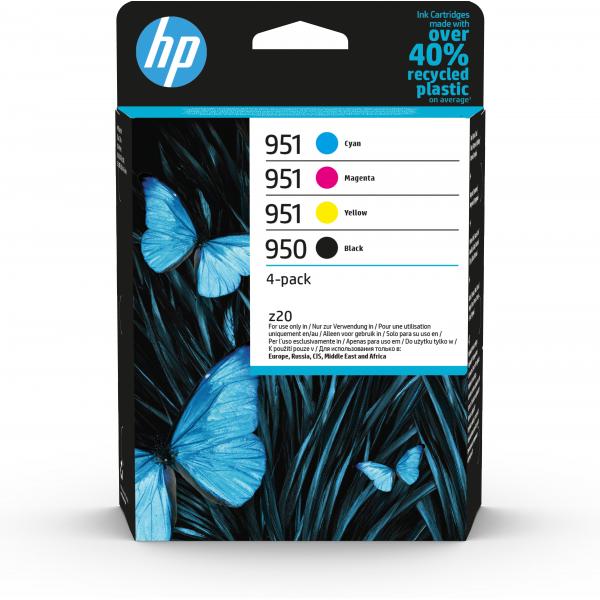 HP Confezione da 4 cartucce di inchiostro originali 950/951, nero, ciano, magenta, giallo (HP 950 BLACK / 951 CMY ORIGINAL - INK CARTRIDGE 4-PACK)