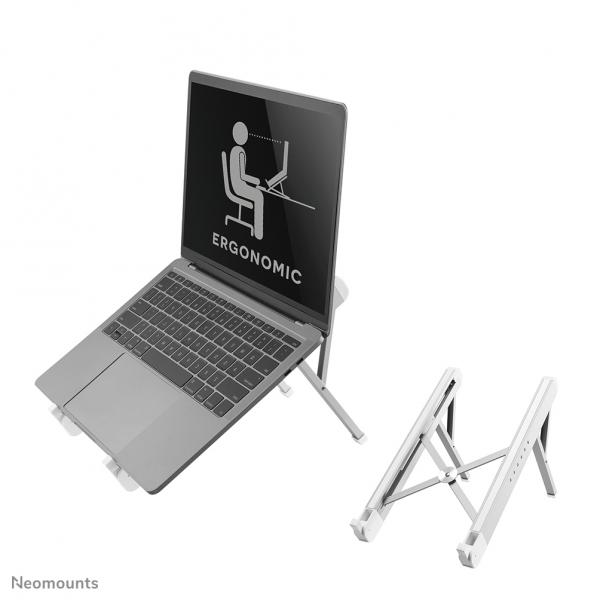 Neomounts NSLS010 Supporto per laptop 11-17 - pieghevole - compatto - universale (FOLDABLE NOTEBOOK DESK STAND - SILVER)