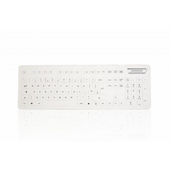 Accuratus 104V2 tastiera Medico USB QWERTY Inglese UK Bianco (Accuratus Accumed 104V2 - USB 105 Key Sealed IP68 Smart Card Reader Medical Keyboard - White. Supplied Hypertec. [1Year warranty]) - Vers