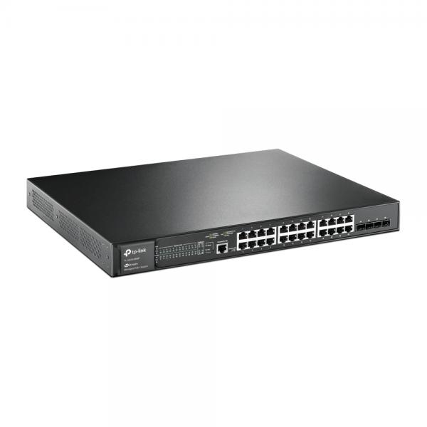 TP-Link JetStream TL-SG3428MP switch di rete Gestito L2+ Gigabit Ethernet [10/100/1000] Supporto Power over Ethernet [PoE] 1U Nero (TP-Link JetStream TL-SG3428MP 28-Port Metal Gigabit L2+ Managed Swi