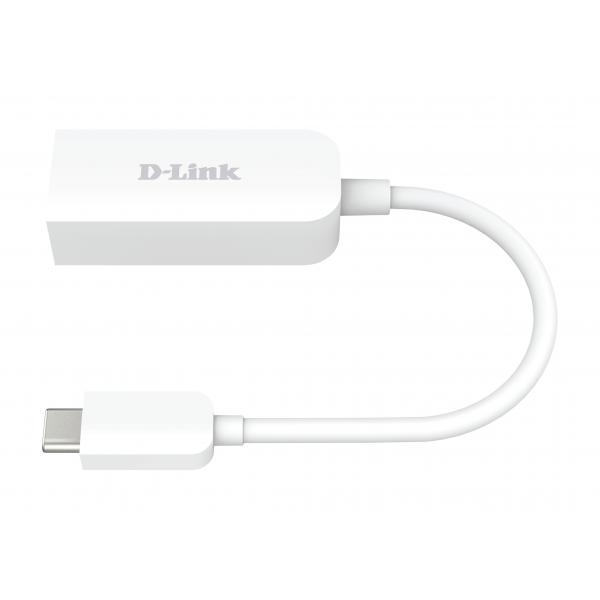 D-Link DUB-E250 scheda di rete e adattatore Ethernet 2500 Mbit/s (USB-C to 2.5G Ethernet Adapter - USB-C to 2.5G Ethernet - Adapter DUB-E250, Wired, USB Type-C, Ethernet, 2500 Mbit/s, White - Warrant