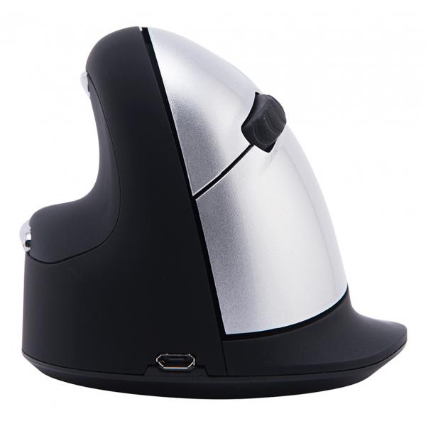 R-Go Tools Mouse ergonomico R-Go HE Break con software di pausa, grande [lunghezza della mano = 185 mm], mancini, bluetooth, nero (ERGONOMIC MOUSE LARGE - HAND OVER185MM LEFT-HANDED WRLS)