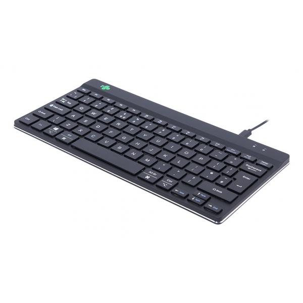 R-Go Tools Tastiera ergonomica R-Go Compact Break, tastiera compatta con software break, QWERTY [UK], con cavo, nero (Ergonomic keyboard R-Go Compact Break, compact ke) - Versione UK