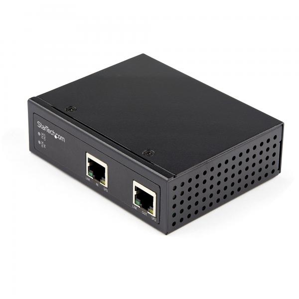 StarTech.com Gigabit PoE Extender Industriale 60W - 802.3 bt PoE+/PoE++ UTP PD Power over Ethernet network range extender/repeater - Ripetitore PoE 100m - IP-30 - 40C +75C (INDUSTRIAL GIGABIT POE EXT