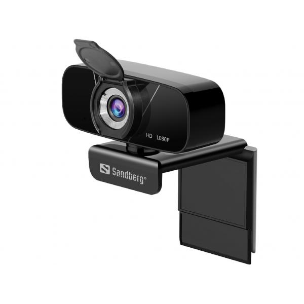 Sandberg 134-15 webcam 2 MP 1920 x 1080 Pixel USB 2.0 Nero (USB Chat Webcam 1080P HD - USB Chat Webcam 1080P HD, 2 - MP, 1920 x 1080 pixels, 30 fps, 1080p, H.264,M-JPEG,YUV, 90? - Warranty: 60M)
