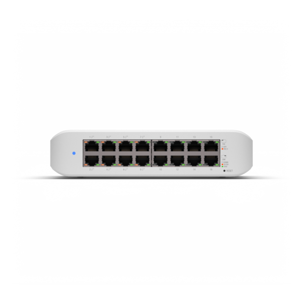 Ubiquiti UniFi Switch Lite 16 PoE L2 Gigabit Ethernet [10/100/1000] Supporto Power over Ethernet [PoE] Bianco (Ubiquiti Switch UniFi 16xRJ45 GBit Managed 8xPoE 45W Wall-Mountable, Fanless, internal P