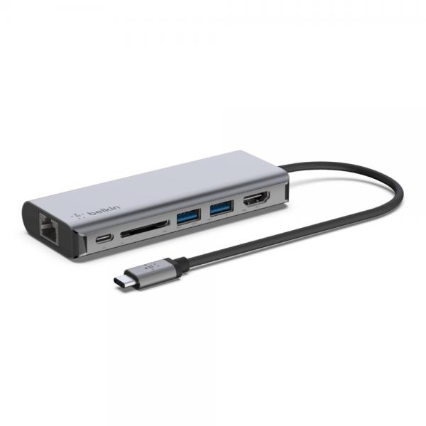 Belkin HUB MULTIMEDIALE 6 IN 1 USB-C (BELKIN USB C 6IN1 MULTIPORT HUB - )
