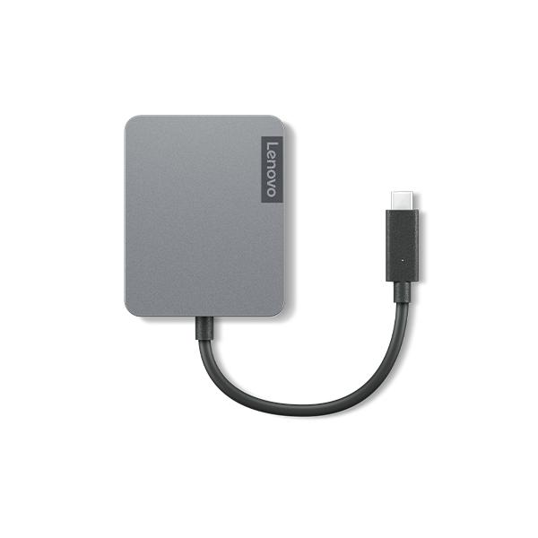 Lenovo 4X91A30366 replicatore di porte e docking station per laptop Cablato USB 2.0 Type-C Grigio (USB-C Travel Hub Gen 2 - 4X91A30366, USB 2.0 Type-C, - HDMI, RJ-45, USB Type-C, VGA, Grey, 4K Ultra