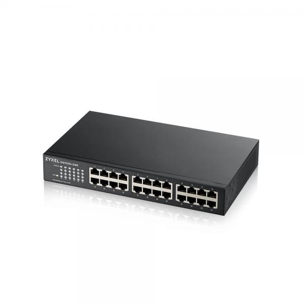 Zyxel GS1100-24E Non gestito Gigabit Ethernet [10/100/1000] Nero (Zyxel GS-1100-24E - switch - 24 porte)
