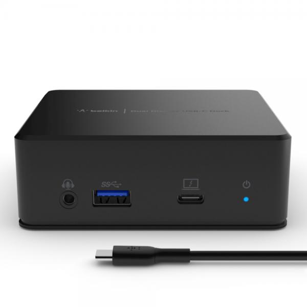Belkin USB-C Dual Display Docking Station USB 3.2 Gen 1 [3.1 Gen 1] Type-C Nero (USB-C DUAL DISPLAY DOCKING - STATION WITH DISPLAYLINK)