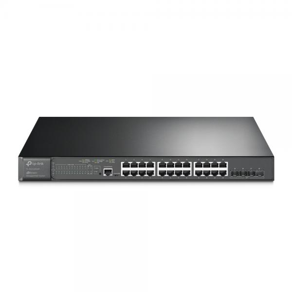 TP-Link JetStream TL-SG3428XMP switch di rete Gestito L2+ Gigabit Ethernet [10/100/1000] Supporto Power over Ethernet [PoE] 1U Nero (TP-LINK JetStream TL-SG3428XMP - Switch - managed - 24 x 10/100/10