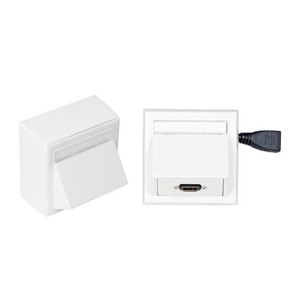 Vivolink WI221184-AMP presa energia HDMI Bianco (Wall Connection Box HDMI + - AMP, with Thorsman wall box . - Warranty: 12M)