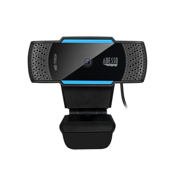 Adesso CyberTrack H5 webcam 2,1 MP 1920 x 1080 Pixel USB 2.0 Nero, Blu (1080P 2.1MP H.264 AUTO FOCUS - WCAM BUILD IN DUAL CYBERTRACK H5)