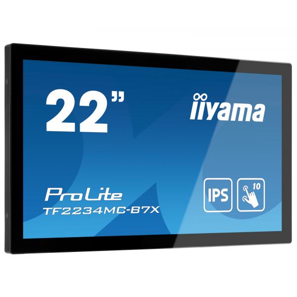 iiyama ProLite TF2234MC-B7X Monitor PC 54,6 cm [21.5] 1920 x 1080 Pixel Full HD LED Touch screen Multi utente Nero (iiyama TF2234MC-B7X 22' Touch Monitor)