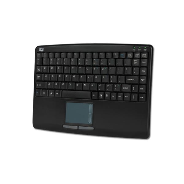 Adesso SlimTouch 410 tastiera Universale USB QWERTY Inglese US Nero (MINI TOUCHPAD KEYBOARD [BLACK - USB] AKB-410UB) - Versione UK