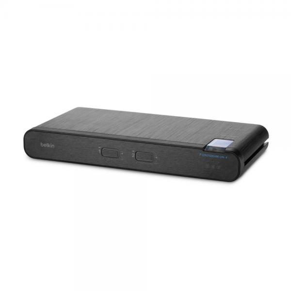 Belkin Universal 2nd Gen Secure switch per keyboard-video-mouse [kvm] Montaggio rack Nero (2 PORTDUALHEADDP KVMSWITCHPP4 0)