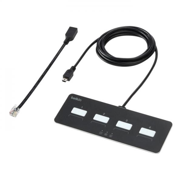 Belkin F1DN-MOD-REM4 switch per keyboard-video-mouse [kvm] Nero (KVM KMREPLACEMENTREMOTECONTROL4PORT)