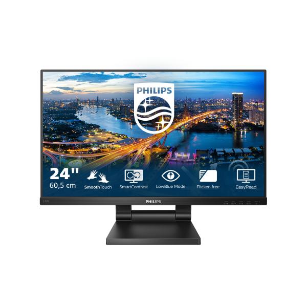 Philips 242B1TC/00 Monitor PC 60,5 cm [23.8] 1920 x 1080 Pixel Full HD LED Touch screen Nero (Philips 242B1TC - Monitor a LED - 24 [23.8 visualizzabile] - touchscreen - 1920 x 1080 Full HD [1080p] @